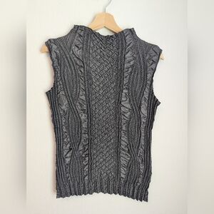 Dark Grey Peplum Yoshiki Hishinuma Sleeveless Blouse